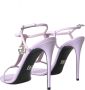 Dolce & Gabbana Paarse Leren Enkelband Hakken Sandalen Purple Dames - Thumbnail 4