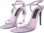 Dolce & Gabbana Paarse Leren Enkelband Hakken Sandalen Purple Dames - Thumbnail 3