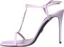 Dolce & Gabbana Paarse Leren Enkelband Hakken Sandalen Purple Dames - Thumbnail 5