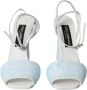 Dolce & Gabbana Paillet Enkelband Sandalen Blue Dames - Thumbnail 2