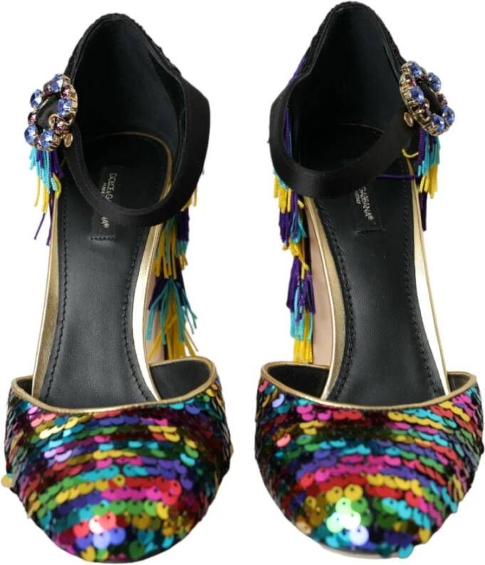 Dolce & Gabbana Paillet Franje Mary Jane Pumps Multicolor Dames