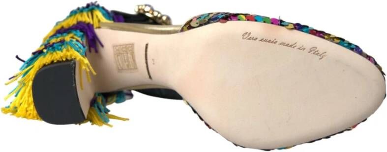 Dolce & Gabbana Paillet Franje Mary Jane Pumps Multicolor Dames