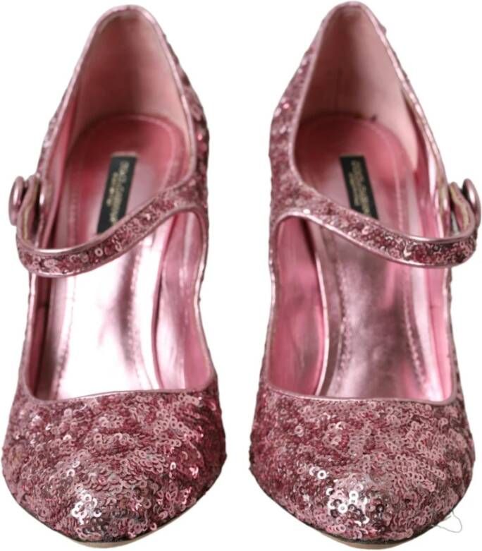 Dolce & Gabbana Paillet Hoge Hakken Pumps Pink Dames