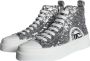 Dolce & Gabbana Pailletten High Top Sneakers Zilver Wit Gray Heren - Thumbnail 3