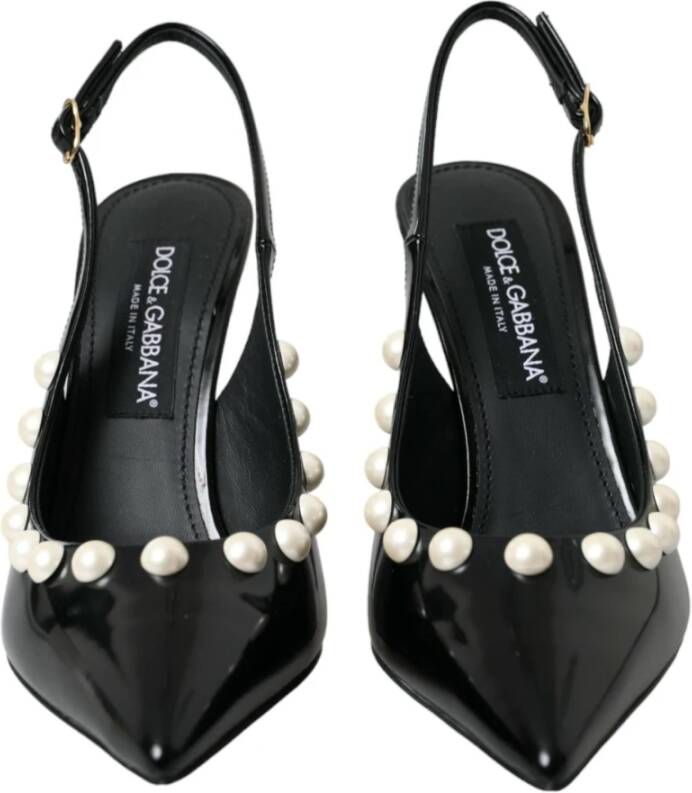 Dolce & Gabbana Parel Slingback Hakken Black Dames