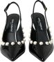 Dolce & Gabbana Parel Slingback Pumps met Faux Parels Black Dames - Thumbnail 7