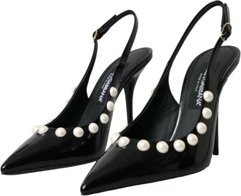 Dolce & Gabbana Parel Slingback Hakken Black Dames