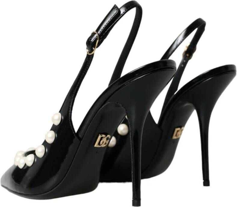 Dolce & Gabbana Parel Slingback Hakken Black Dames