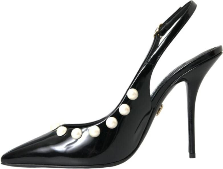 Dolce & Gabbana Parel Slingback Hakken Black Dames