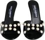 Dolce & Gabbana Parel versierde leren insteek sandalen Black Dames - Thumbnail 2