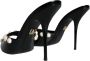 Dolce & Gabbana Parel versierde leren insteek sandalen Black Dames - Thumbnail 4