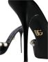 Dolce & Gabbana Parel versierde leren insteek sandalen Black Dames - Thumbnail 6