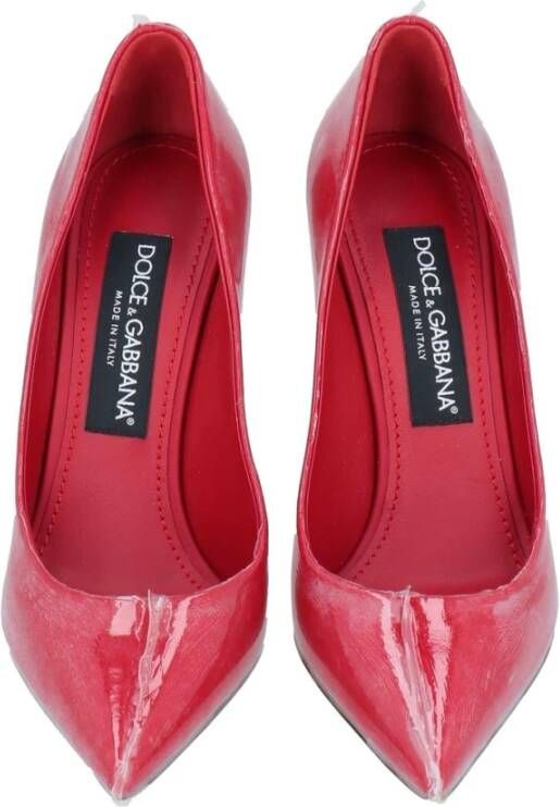 Dolce & Gabbana Parel Versierde Leren Pumps Red Dames