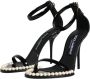 Dolce & Gabbana Parelversierde enkelband sandalen Black Dames - Thumbnail 4