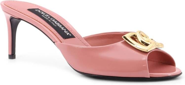 Dolce & Gabbana Patent Leren Stiletto Sandalen Pink Dames