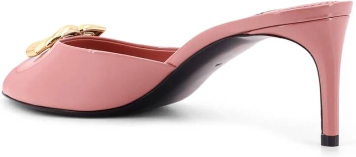 Dolce & Gabbana Patent Leren Stiletto Sandalen Pink Dames