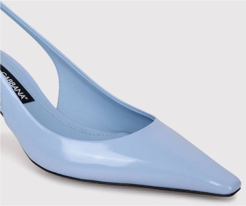 Dolce & Gabbana Patent Slingback Pumps met hoge hak Blue Dames