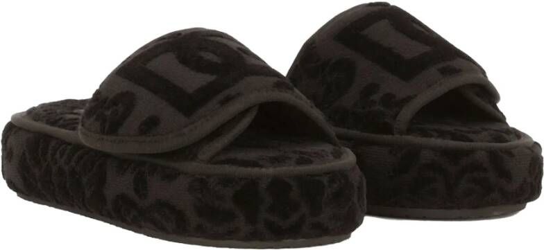 Dolce & Gabbana Plateau Slippers met Plateau Black Dames