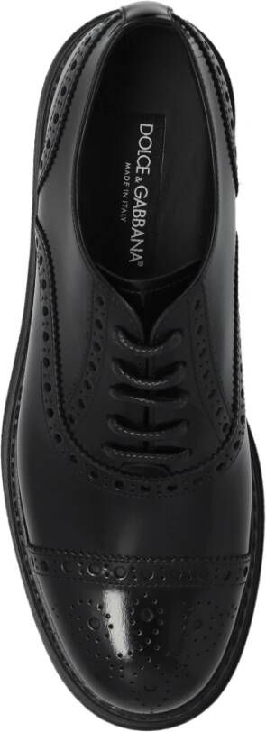 Dolce & Gabbana Plateauschoenen met vetersluiting Black Dames