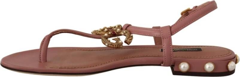 Dolce & Gabbana Platte sandalen Bruin Dames