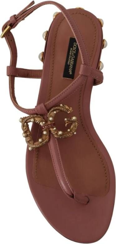 Dolce & Gabbana Platte sandalen Bruin Dames