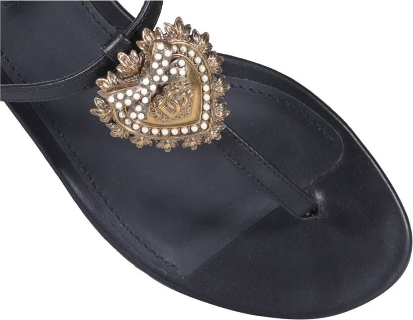 Dolce & Gabbana Platte sandalen Zwart Dames