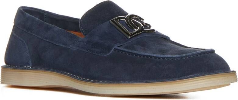 Dolce & Gabbana Platte Schoenen Nieuwe Florio Ideaal Blue Heren