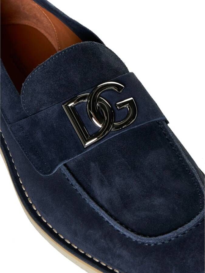 Dolce & Gabbana Platte Schoenen Nieuwe Florio Ideaal Blue Heren