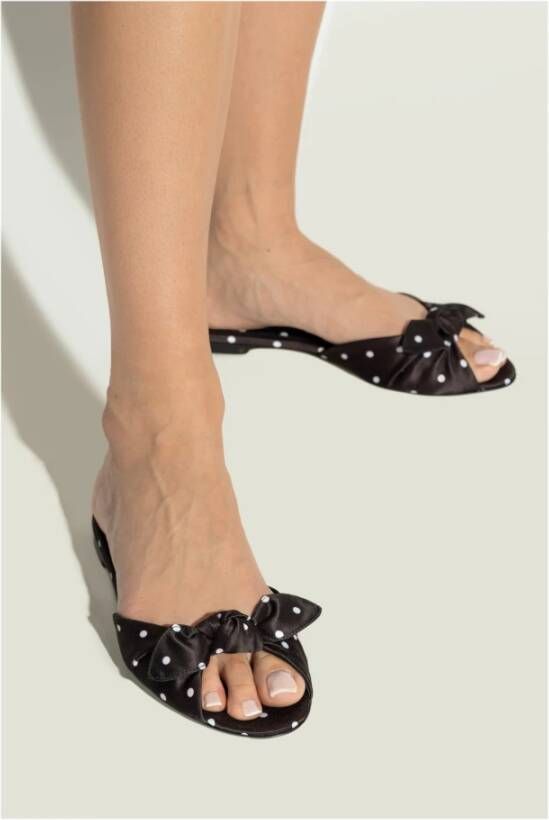 Dolce & Gabbana Polka Dot Pantoffels Black Dames