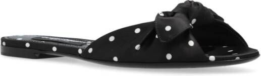 Dolce & Gabbana Polka Dot Pantoffels Black Dames