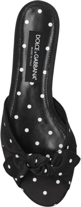 Dolce & Gabbana Polka Dot Pantoffels Black Dames