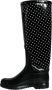 Dolce & Gabbana Polka Dot Rubber Kniehoge Laarzen Black Dames - Thumbnail 5