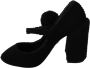 Dolce & Gabbana Zwarte Pom Blokhakken Mary Jane Schoenen Black Dames - Thumbnail 3