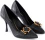 Dolce & Gabbana Zwarte Leren Hak Pumps Black Dames - Thumbnail 2