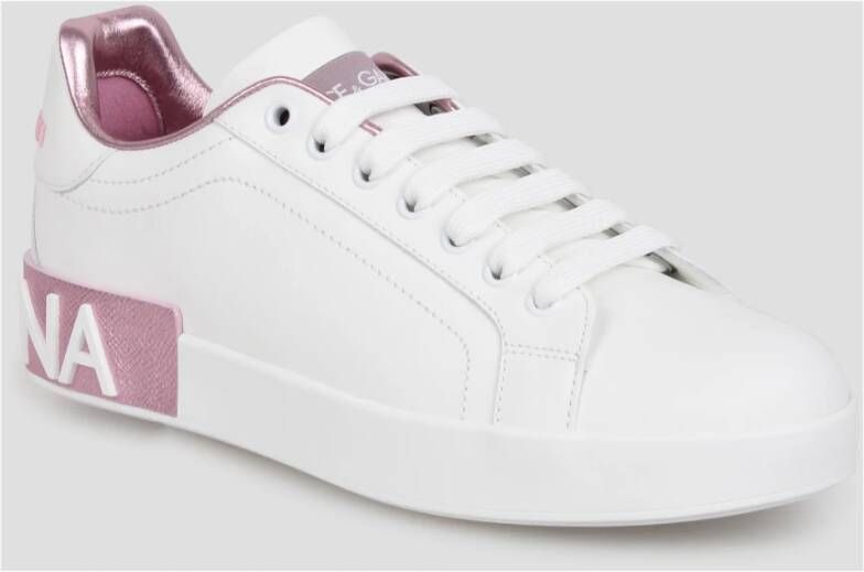 Dolce & Gabbana Portofino Appliqué Sneakers White Dames