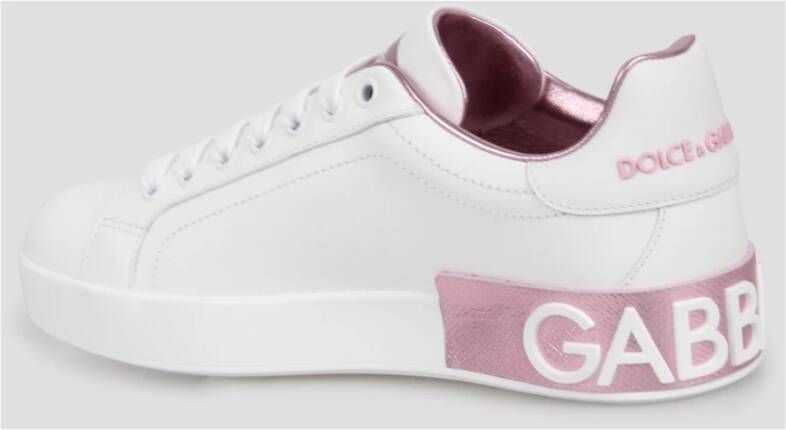 Dolce & Gabbana Portofino Appliqué Sneakers White Dames