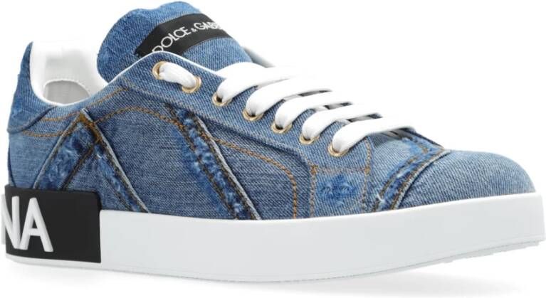 Dolce & Gabbana Portofino denim sneakers Blue Dames