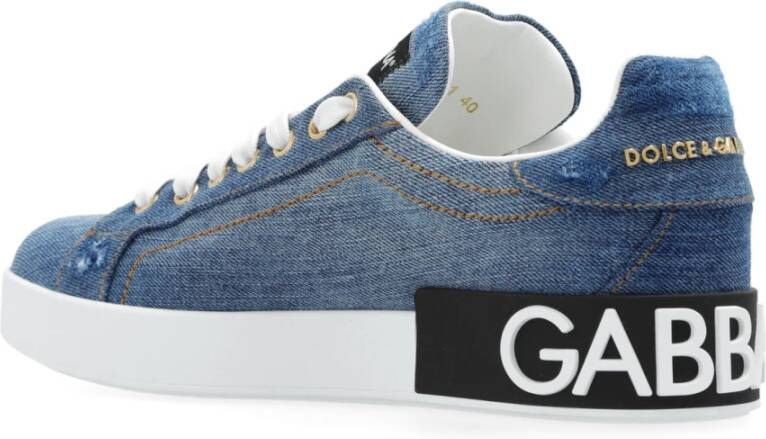 Dolce & Gabbana Portofino denim sneakers Blue Dames