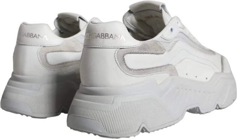 Dolce & Gabbana Portofino Leren Sneakers Wit White Dames