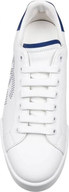 Dolce & Gabbana Portofino Light Sneakers in wit blauw leer White Heren