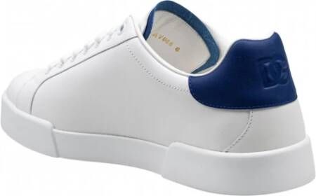 Dolce & Gabbana Portofino Light Sneakers in wit blauw leer White Heren