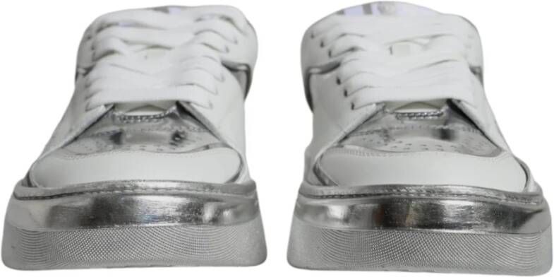 Dolce & Gabbana Portofino Witte Leren Sneakers White Dames