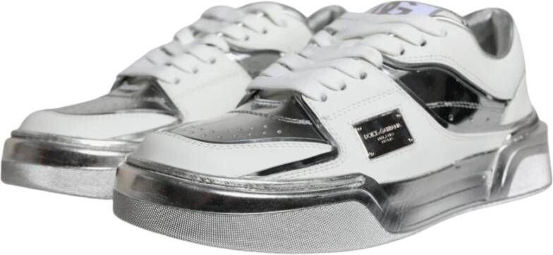 Dolce & Gabbana Portofino Witte Leren Sneakers White Dames