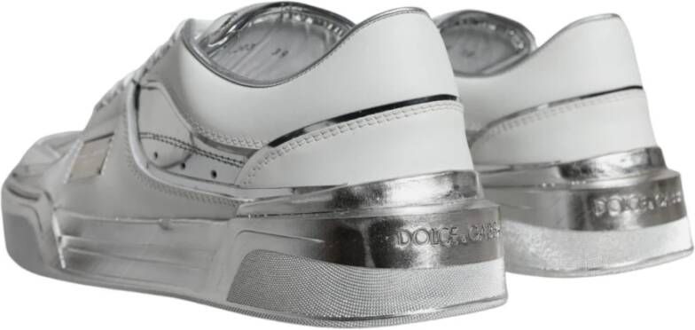 Dolce & Gabbana Portofino Witte Leren Sneakers White Dames