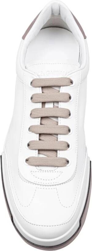 Dolce & Gabbana Portofino Yatch Sneakers Wit Duif Grijs White Heren