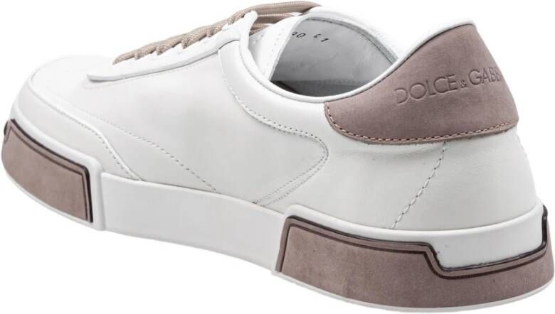 Dolce & Gabbana Portofino Yatch Sneakers Wit Duif Grijs White Heren