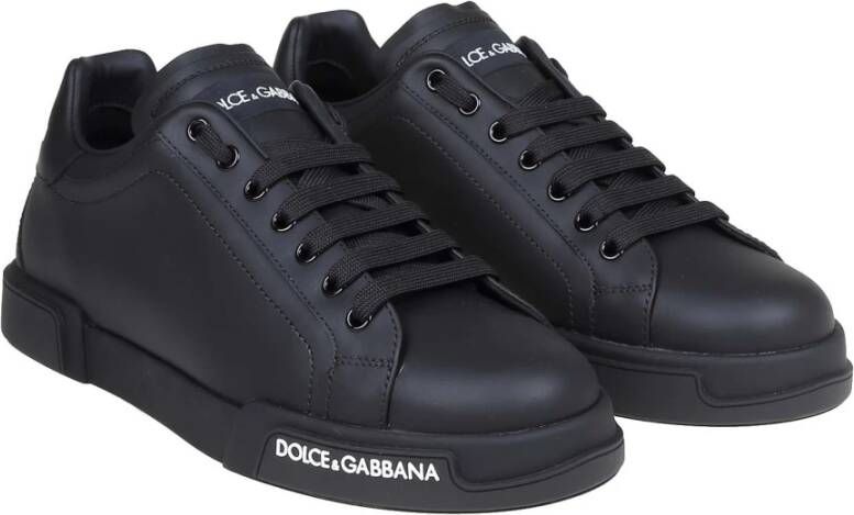 Dolce & Gabbana Portofino Zwarte Sneakers Black Heren