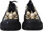 Dolce & Gabbana Prachtige Zwarte Trekking Derby met Gouden Studs Black Dames - Thumbnail 3