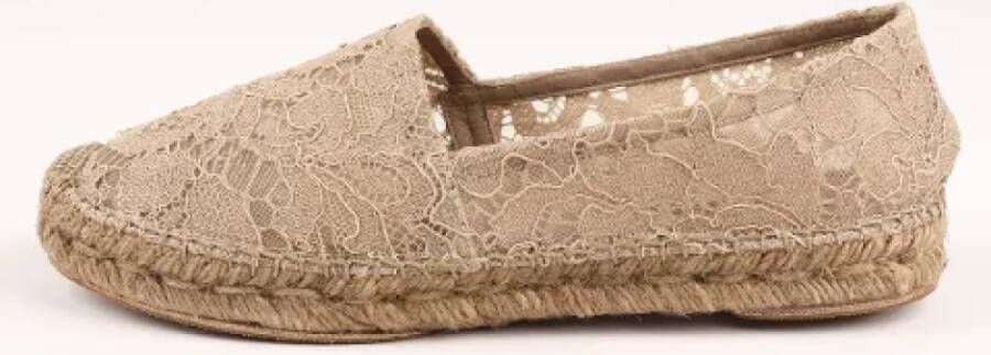 Dolce & Gabbana Pre-owned Canvas espadrilles Beige Dames