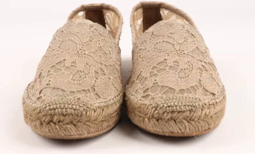 Dolce & Gabbana Pre-owned Canvas espadrilles Beige Dames